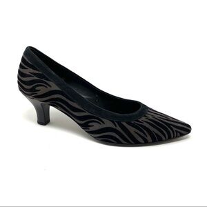 Gabor classic pumps zebra flock anthracite black